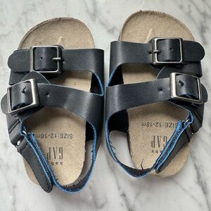 Baby GAP Faux Leather Sandals in Navy Blue- 12-18 Months- NWOT